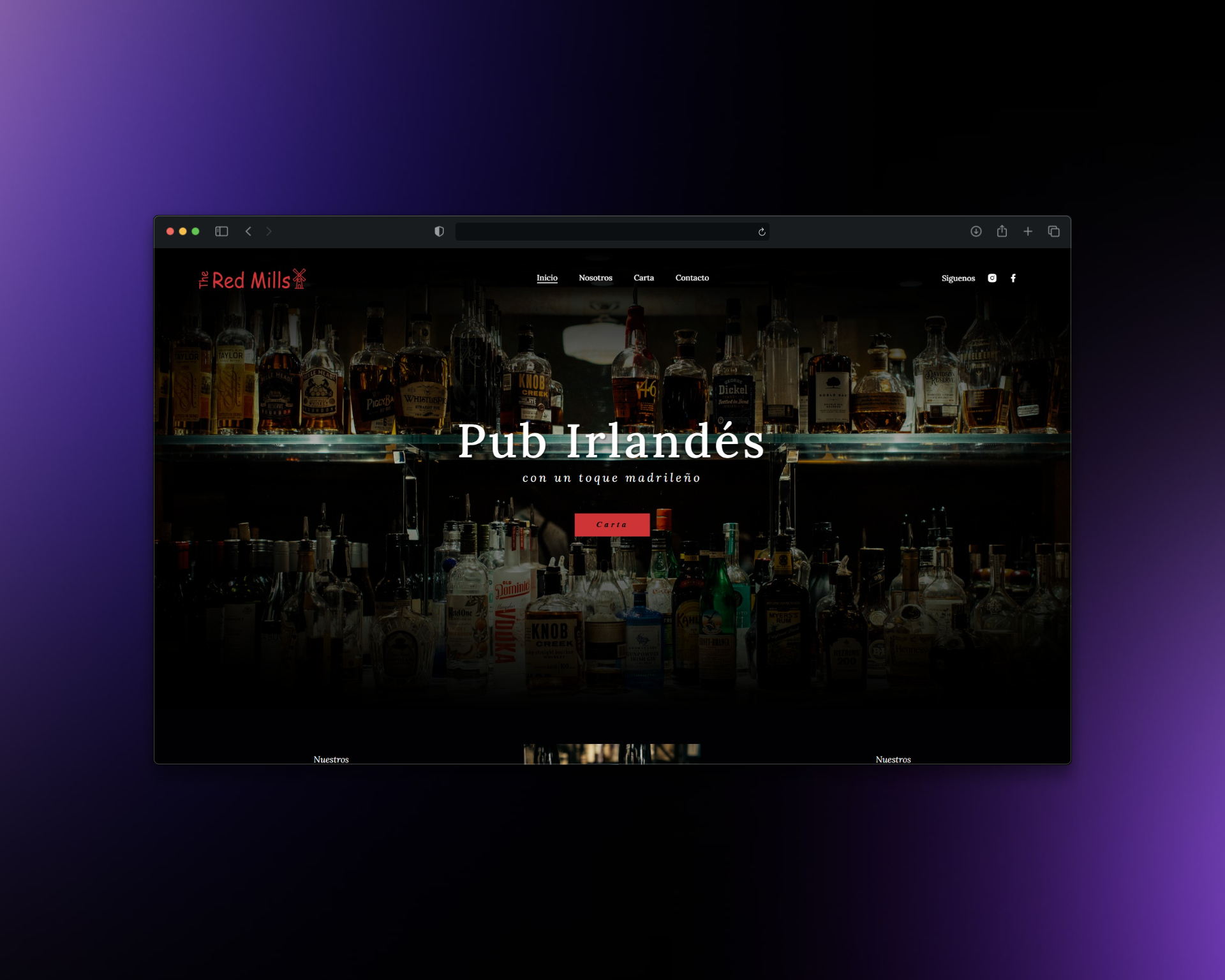 Error al cargar la web